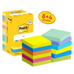 Post-it Haftnotizblock Energetic - 76 x 76 mm, 8+4 Block...