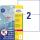 Avery Zweckform L8012REV-10 Antimikrobielle Etiketten - 210 x 148 mm, ablösbar, transparent, 20 Stück