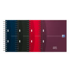 Oxford Office European Book "Essentials" A4+ (245 x 298 mm), kariert 5 mm, 120 Blatt, Optik Paper®, mit Mikroperforation und 3 versetzbaren Registern, 5er-Packung mit 4 Farben
