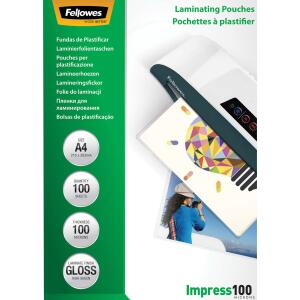 Fellowes Laminierfolien Impress 100 Mikron,glänzend,A4,100 Stück