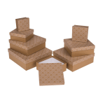 OOTB Kraftpapier-Geschenkkartonage mit Blumenmotiv