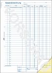 Avery Zweckform 1227 Kassenabrechnung - MwSt.-Spalte, A4, Recycling, Blaupapier, 2x 50 Blatt