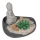 OOTB Grauer Holz-Teller ca. 20 x 16 cm mit Deko-Sand