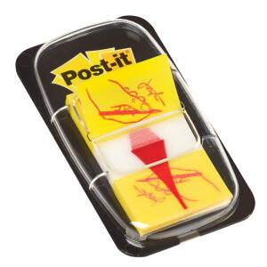 Post-it Index Symbole Unterschrift - 25,4 x 43,2 mm, 50 Streifen