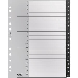 Leitz 1207 Ordnerregister Recycle - A-Z, A4 extra breit, PP, 20 Blatt, schwarz