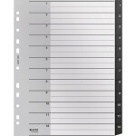 Leitz 1209 Ordnerregister Recycle - 1-12, A4 extra breit,...