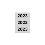 Inhaltsschild 2023 - selbstklebend, 100 Stück, grau