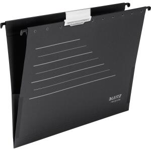Hängetasche Alpha Recycle - seitlich mit Fröschen, Karton schwarz