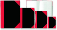Chinakladde A6 96BL kariert schwarz/rot STYLEX 29116 sw/rot