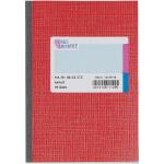 Geschäftsbuch A6 96BL kariert rot KÖNIG &...