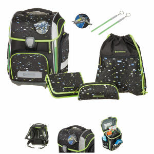 Schultaschenset Galaxy black SCHNEIDERS ERGOLITE 78388-080 6-tlg.