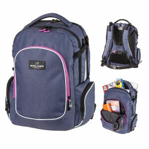 Schulrucksack Campus Evo blue ivy / pink WALKER 42117-267