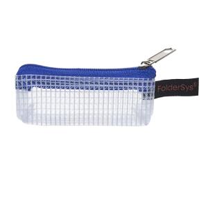 FSY Mini-Reißverschluss-Beutel 80 x 30 mm, Textil-Reißverschluss blau