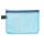 Reißverschluss-Beutel A6, mit Zip blau, Folie blau transparent,