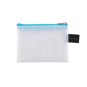 FSY PVC-freier Reißverschlussbeutel A7, mit Zip, hellblau, 1 Stück