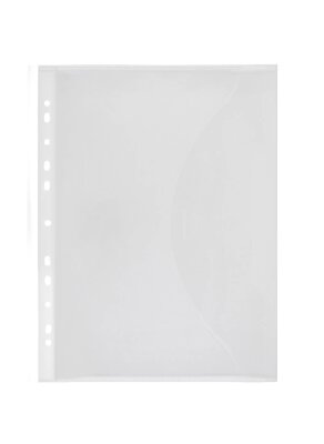 FSY Sichttasche light mit Abheftrand, A4 quer, Steckverschluss, farblos, neutral, 1 Stück