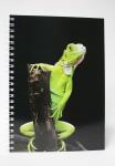ADINA Premium Collegeblock Kollegblock "Leguan" A4 liniert 80 Blatt