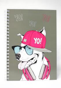 ADINA Premium Collegeblock "Yo!" A4 kariert 80 Blatt 90g/qm