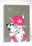 ADINA Premium Collegeblock "Yo!" A4 kariert 80 Blatt 90g/qm