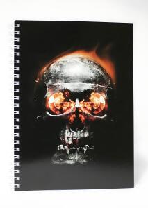 ADINA Premium Collegeblock "Totenkopf" A4 liniert 80 Blatt 90g/qm