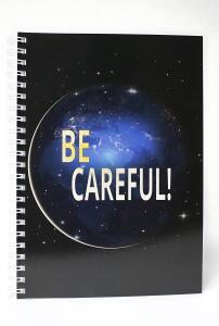 ADINA Premium Collegeblock "BE CAREFUL!" A4 liniert 80 Blatt 90g/qm