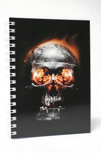 ADINA Premium Collegeblock "Totenkopf" A5 dotted 80 Blatt 90g/qm