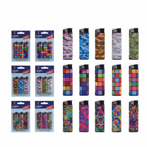 Feuerzeuge Electronic 3er  Blister sortierte Motive, 6 fach sortierte Blister, Polyflame Polyflame