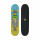 Schildkröt Skateboard  Kicker 31 Green Dog, hochwertiges, konkaves 31 Zoll Deck 79 x 20 cm,, mit Doppel - Kick, Griptape, Rollen 54 x 36 mm aus PU, gelb,, Härtegrad: 85A und ABEC5 - Kugellager,, aus 9 fach verleimtem chinesischem Ahorn Holz MTS Sportartik