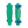 Schildkröt Skateboard  Retro Native grün, Rollen 60 x 45 mm blau, aus griffigem PU, Härtegrad: 85A,, mit ABEC7 Kugellagern,, mit Polypropylen Kicktail - Deck 56 x 14 cm,, strukturierte Oberfläche,, polierte Aluminium Trucks und farbige Bushings,, Nutzerge