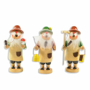 Räuchermann mit Schürze  13,5cm Holz sortiert, Riffelmacher RIFFELMACHER