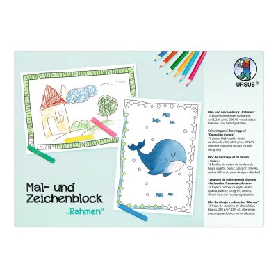 Ursus MAL-UND ZEICHENBLOCK "RAHMEN"220G.A5,18BL.