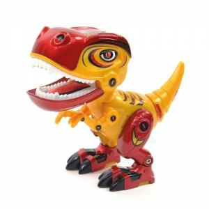 Roboter Dino 12,5 cm  sortiert in 3 Farben, sortiert in den Farben rot-orange, blau-weiß, gelb-grün, Batterien 3 x AG13 inklusive, .#M WINFRIED KÖGLER