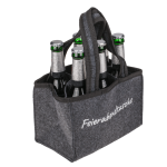 Flaschentasche Filz mit 6 Fächern, Feierabendtasche, ca. 24 x 15 cm