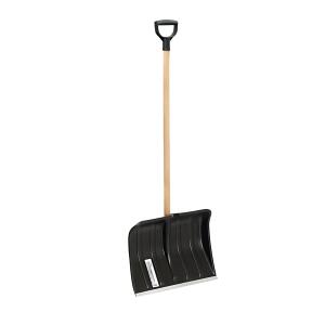Schneeschaufel 47 ECO mit Stahlkante, schwarz, Stiellänge 12,6 cm