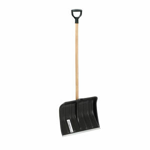 Schneeschaufel NONAME 47  ECO mit Stahlkante, schwarz, Griff und Schaufel aus Kunststoff,, Stiellänge 12,6 cm, Schaufelmaße: 47 x 35 cm,, Prosperplast PROSPERPLAST