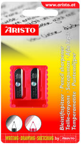 Aristo Farb- und Bleistiftspitzer doppelt, Kunststoff, im Blister