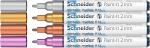 Schneider Metallicmarker Paint-It 011 2mm Karton-Etui Set1 4 Stück sortiert