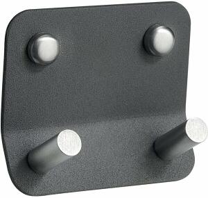 Alco Garderobenleiste Eisen satiniert Haken Edelstahl 8x2.7x7cm