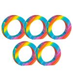 Ursus 1280001 - Laternen Rohlinge rund, Regenbogen Design, ca. 22 x 21 x 10 cm, 5 Stück, aus Fotokarton 300 g/qm, gelasert, für Kinder, zum Basteln von Laternen, ideal für den nächsten Laternenlauf
