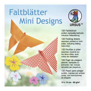 Ursus FALTBL."MINI DESIGNS"80G.10x10CM,3D.10FB.120B.