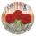 Ursus 3147522 Faltblätter Rund Uni intensiv, rot, 100 Blatt, aus Plakatpapier, 65 g/qm, Durchmesser ca. 12 cm, durchgefärbt, ideal zum Falten von Papierblüten und blumen