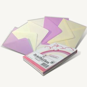 Ursus 7650099 Briefhüllen, DIN C6, 25 Kuverts, in 5 Pastellfarben, zum Selbstgestalten, für persönliche Botschaften, ideal für Gruß- und Glückwunschkarten, Weihnachtskarten und Danksagungen