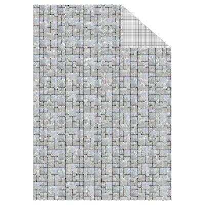 Ursus 11404608F - Fotokarton für Modellbau und Papier-Häuser, Pflastersteine, DIN A4, 300 g/qm, 10 Blatt, beidseitig bedrucktes Bastel-Papier, Motiv-Karton aus Frischzellulose für Papier-Kunstwerke