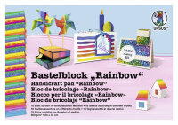 Ursus 12690011 Bastelblock Rainbow, ca. 24 x 34 cm, 16...