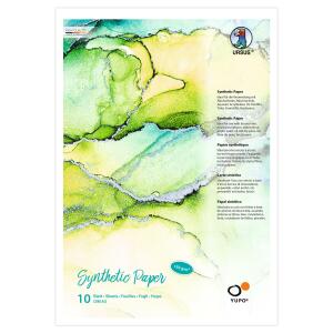Ursus 16274000 Yupo Synthetic Paper, DIN A3, 10 Blatt, 192 g/qm, synthetisch, Glatte Oberfläche, reiß-und wasserfest, UV lichtecht, extrem strapazierfähig, 100% recyclebar, vielseitig verwendbar, weiß