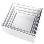 Ursus 17720099F Blanko Geschenkkarton, quadratisch, weiß, 5er Set, aus kaschiertem Karton, zum Selbstgestalten, ideal für schöne Überraschungsmomente