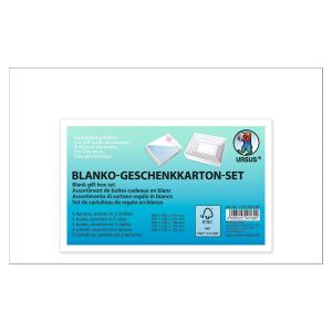 Ursus 17730099F Blanko Geschenkkarton, rechteckig, weiß, 5er Set, aus kaschiertem Karton, zum Selbstgestalten, ideal für schöne Überraschungsmomente