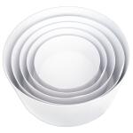 Ursus 17740099F Blanko Geschenkkarton, rund, weiß, 5er Set, aus kaschiertem Karton, zum Selbstgestalten, ideal für schöne Überraschungsmomente