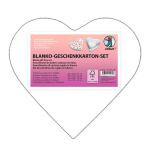 Ursus 17750099F Blanko Geschenkkarton Herz, weiß, 5er Set, aus kaschiertem Karton, zum Selbstgestalten, ideal für schöne Überraschungsmomente
