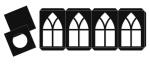 Ursus LATERNEN-ROHLINGE"FENSTER"FK 300G.25ST,SCHWARZ